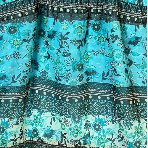 Limited Too Top Blue Teal BOHO Stretchy Vintage Girls 8 Spaghetti Straps Y2K 90s - Picture 2 of 6