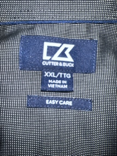 Cutter & Buck Button Up Pocket Long Sleeve Shirt Men XXL Blk Design Tire America - Picture 13 of 17