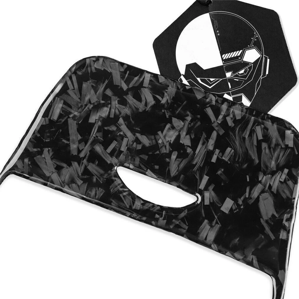 Tapicería de salida de aire acondicionado trasera de fibra de carbono forjada para Mustang Mach E 2021 Foto 4 de 4