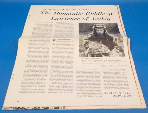 Lawrence Of Arabia Movie Soundtrack LP Includes Multi-Page Magazine Article BX16 - Picture 4 of 8