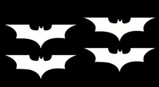 Batman Bat Signal Dark Knight Four White Vinyl decals laptop window car Tablet