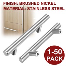 2"-16" Brushed Nickel Kitchen Cabinet Drawer Handles Bar Pulls Stainless Steel