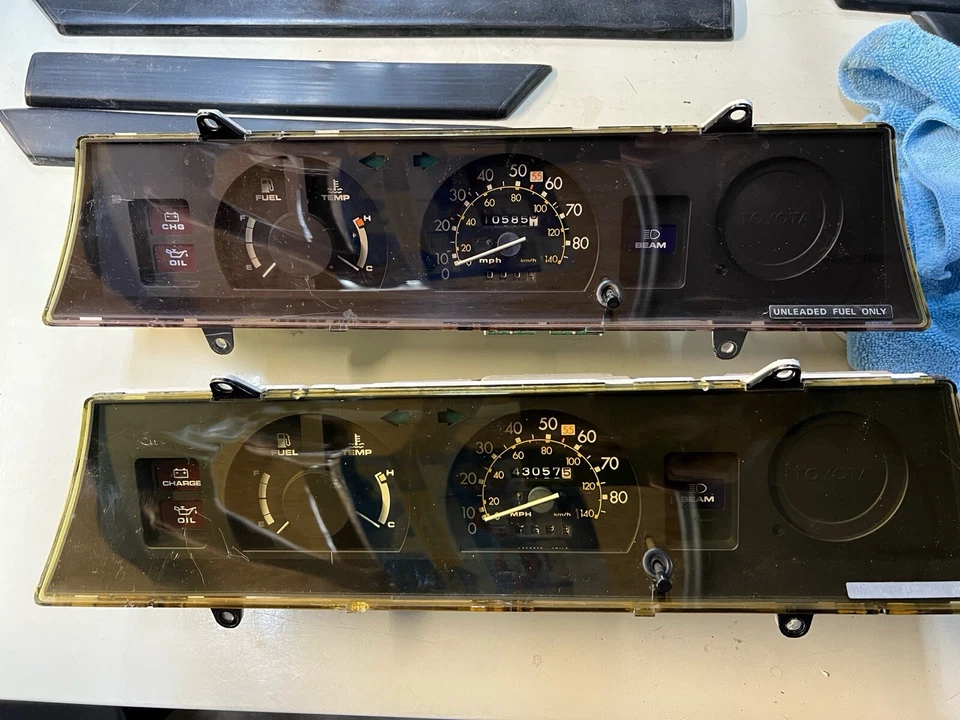 Painel de instrumentos 1980 1981 Toyota Corolla Liftback Sport Coupe painel medidor cluster - Imagem 3 de 4