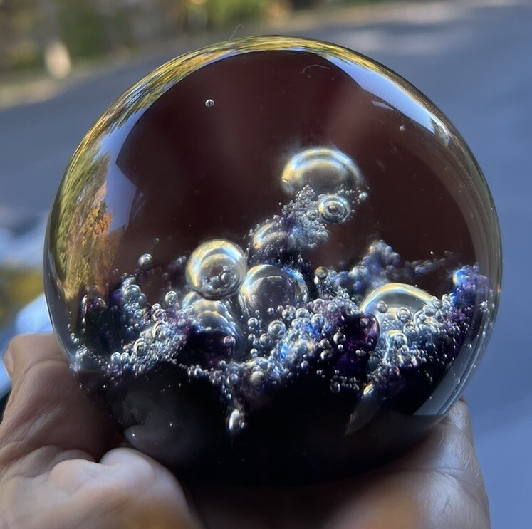 英国 スコットランド ヴィンテージ ペーパーウェイト SELKIRK 1984 Selkirk Glass Paper Weight Handmade Scotland STARBURST