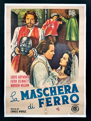 LA MASCHERA DI FERRO poster manifesto James Whale Man in the Iron Mask Dumas J1