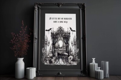 Gothic Print, Gothic Dunkel Druck, Bild, Wohnkultur, Gothic Bild
