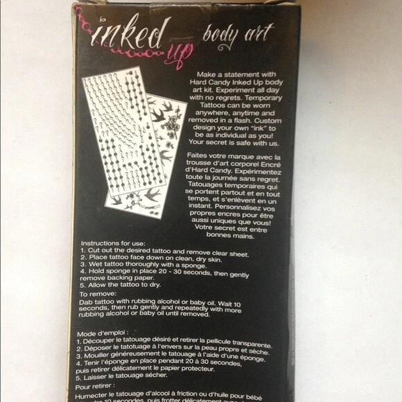 Hard Candy Inked Up Body Art Long Wearing Tattoos 6 Sheets New - Bild 2 von 2