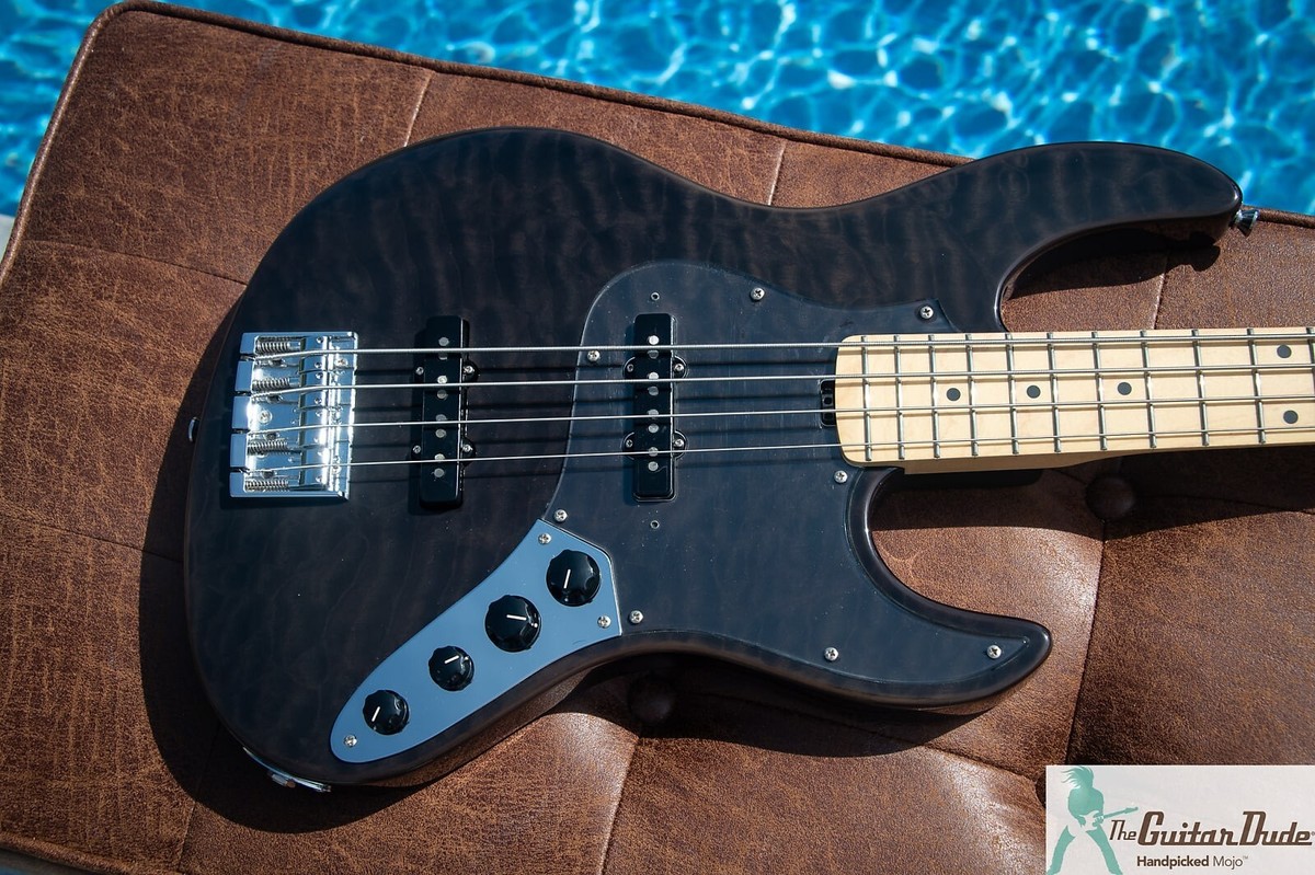 2013 Edwards by ESP E-AM-128QM - 4 String Bass - Monster Quilt 