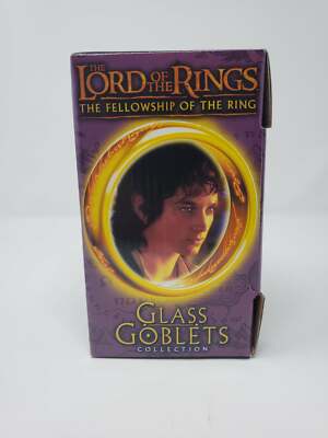 Lord of The Rings ''Frodo the Hobbit'' Light Up Glass Goblet 1 Set of 4 w/ Box 200