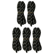 5 pairs 5mm Thick Heavy duty Round Hiking Work Boot Shoe laces Military Strings