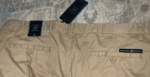 NEW Beverly Hills Polo Club Mens Khaki Beige Shorts Size 44 Cotton - Picture 7 of 7