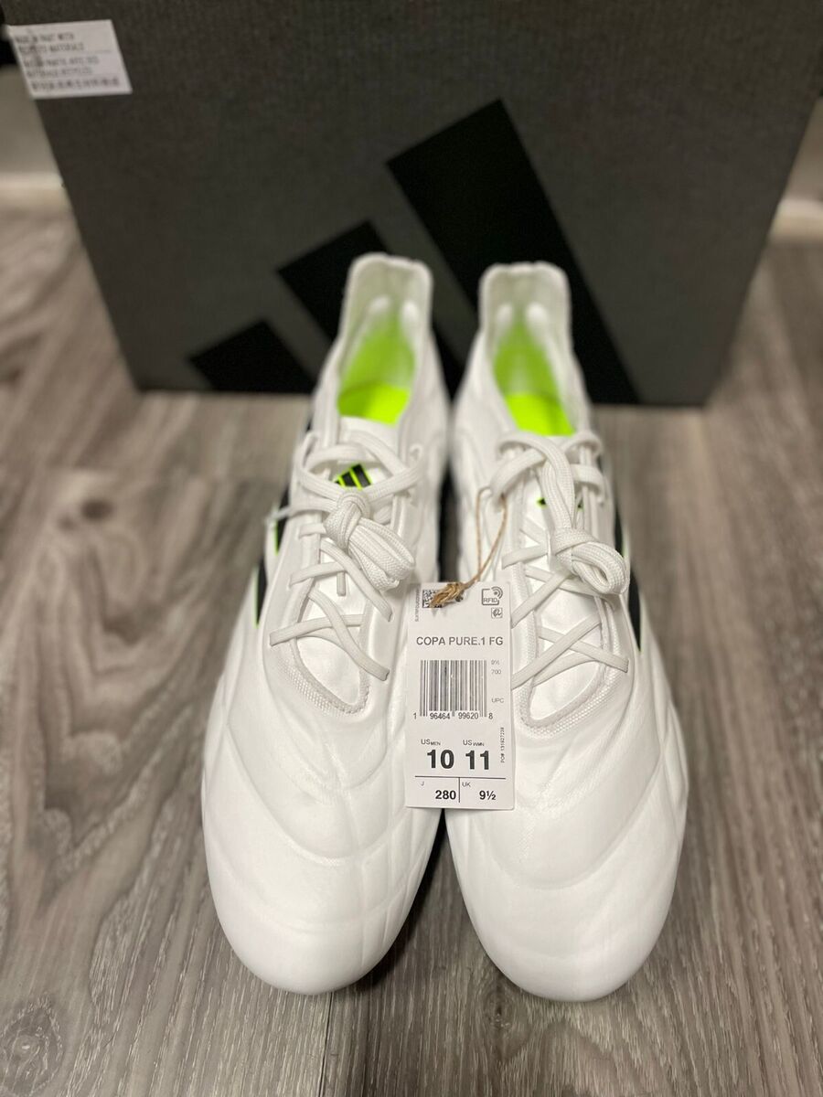 ADIDAS COPA PURE.1 FG SOCCER CLEATS WHITE AND GREEN MENS ADIDAS COPA PURE.1 FG SOCCER CLEATS WHITE AND GREEN MENS