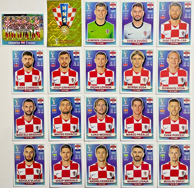Panini FIFA World Cup Qatar 2022 | COMPLETE Croatia TEAM SET | All 20 Stickers