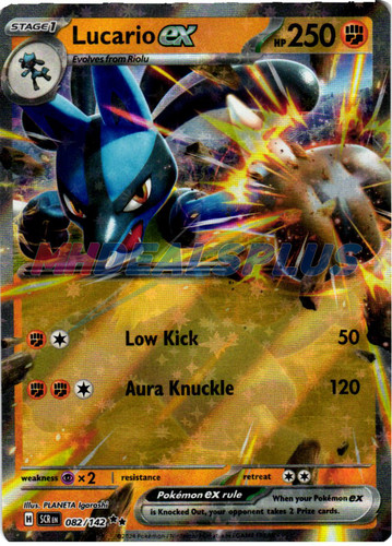 Pokemon TCG Lucario ex Double Rare Holo SV07 #082/142 | eBay
