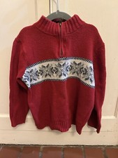 Osh Kosh Boy  s Quarter Zip Size 7 Winter Themed Sweater