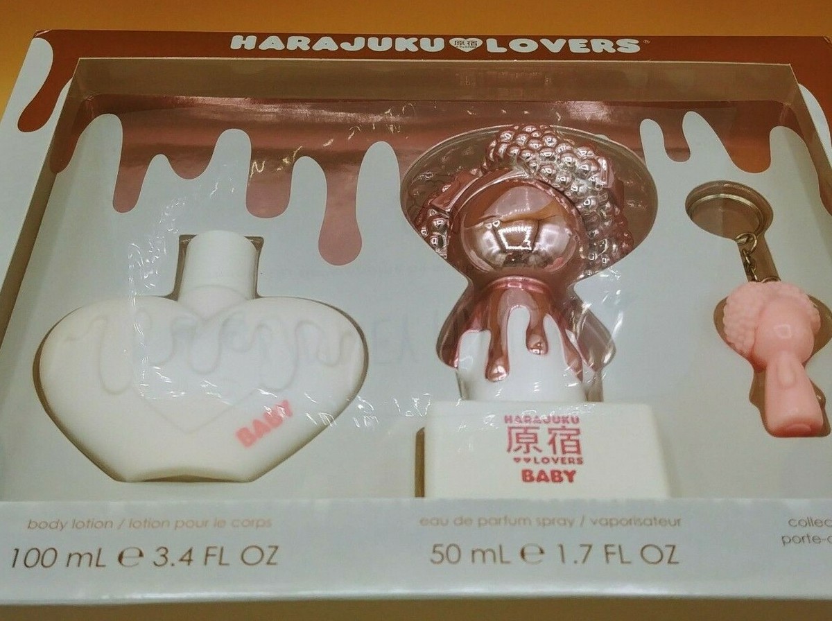 Harajuku Lovers Baby Gwen Stafani Gift Set 50ml Parfum 100ml Lotion  Keychain