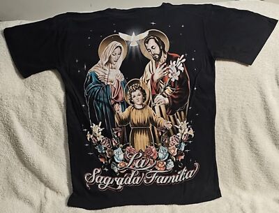 JESUS VIRGIN MARY SAINT JOSEPH HOLY FAMILY LA SAGRADA FAMILIA ROSE T-SHIRT  SHIRT