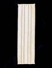 Vintage White with Brown Trim Ruffled Dickie Button On Tuxedo Floral Pattern