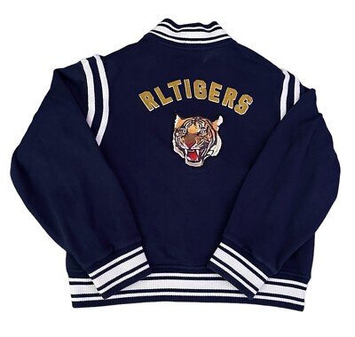 Polo Ralph Lauren RL TIGERS ジャケット 3/3T Polo Ralph Lauren RL Tigers Wool-Blend Leather Letterman Varsity