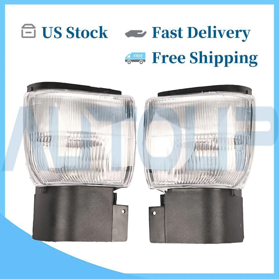 LH+RH Headlight & Conrner Lamp For Nissan UD 1800 -3300 1995-2010 W/ Bracket A⁺ - Image 2 of 4