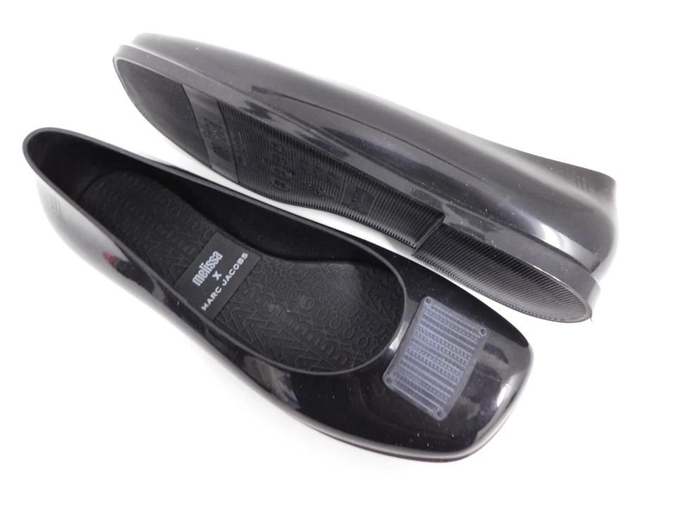 Melissa Marc Jacobs Black Ruby Jelly Ballet Flat Shoes sz 7 - Image 2 of 4
