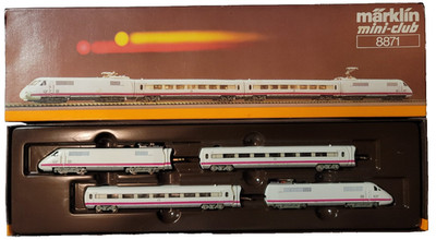 Z Marklin 8871 Intercity Express ICE Electric 4-car Pass Set 5-pole LEDs(tested)