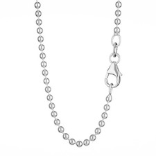 925 Sterlingsilber Kugel Kette Für Anhänger Silberkette 80cm, 2mm | 8,7g 8926