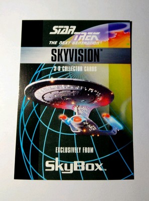 Star Trek The Next Generation Skyvision Instruction Card for the 3D Card...