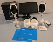 Reolink Argus 2 Security Cameras,  with Batteries, Solar Panel, Working Cond.