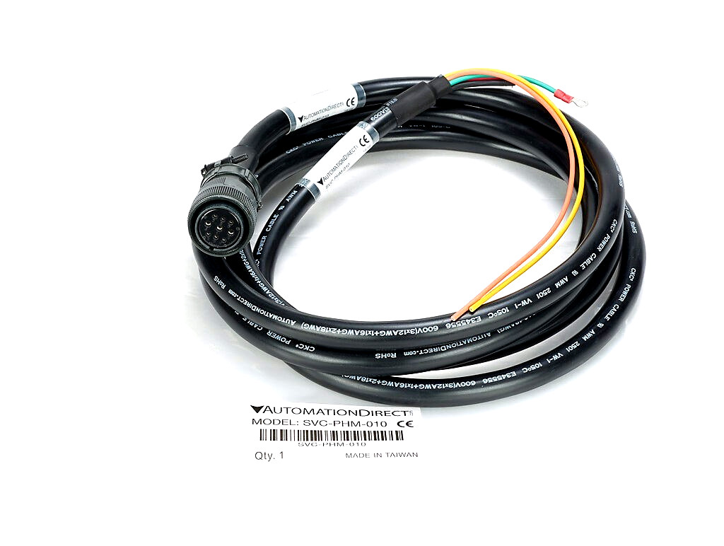 Automation Direct SVC-PHM-010 POWER CABLE, MATING CONNECTORS, 10FT CABLE LENGTH