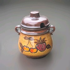 großer Keramik - Rumtopf Scheurich 30 cm um 1970 unbenutzt wie aus dem Laden!