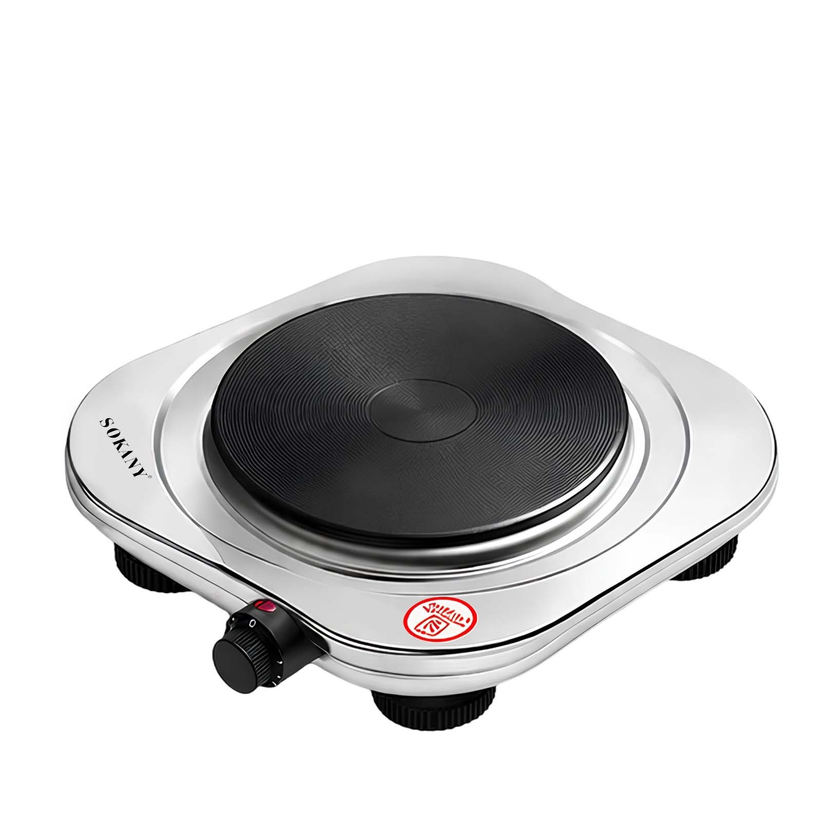 Plaque électrique de cuisson 1500W Sokany réchaud portable argent 5 niveaux