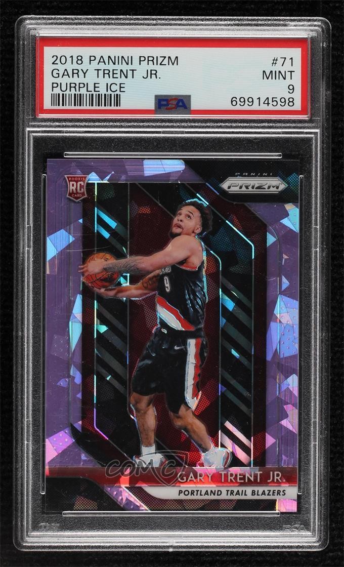 2018 Panini Prizm Purple Ice 141/149 Gary Trent Jr #71 PSA 9 MINT Rookie RC 14sx