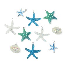 30x Starfish Charm Resin Shell Pendant Keychain Earring Necklace Jewelry Making