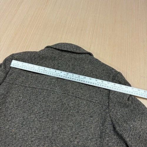 Vintage Tweed Wool Car Coat 42 Shooting 70s Jacket Yugoslavia Phillippe Vartin L image 13