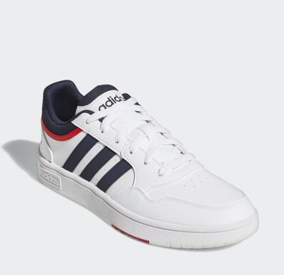 Adidas Hoops 3.0 GY5427 Sneaker Leder Weiß Blau Rot