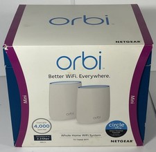 NEW Netgear ORBI Mini RBK22 Whole Home Tri-Band WiFi System 4000 Sq Ft