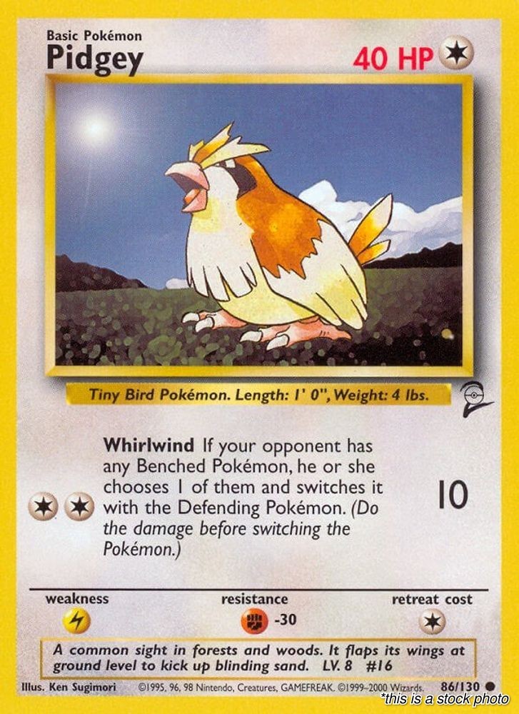 Pidgey 086/130 Base Set 2 LP