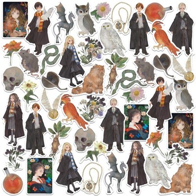 HARRY POTTER YUME FANTASY VARIETY DIE CUT VINYL 50 CT STICKER PACK