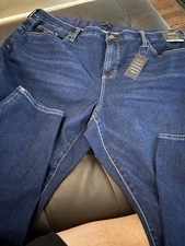 Bold Elements Womens Blue Curvy Skinny Jeans Denim High Rise Stretch Size 24 NWT