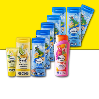 10er Set: 1xCremedusche, 7xSurfosaurus, 1xShampoo, 1xHandcreme