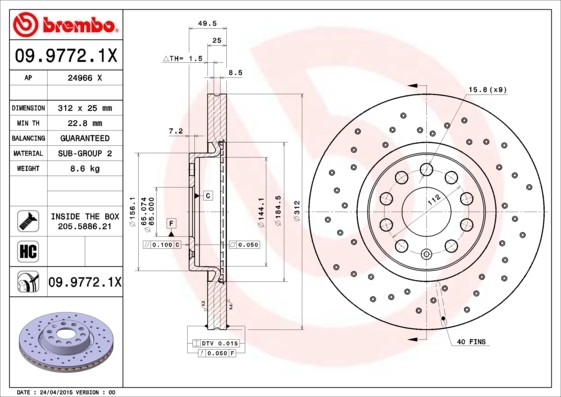 Brembo Bremsscheiben Xtra Line + BeläGe Vorne + Hinten FüR Vw Passat Variant-image