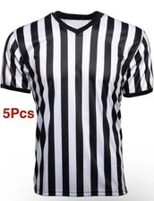 5 PCs of Murray Sporting Goods Men's V-Neck Referee Shirt Short Sleeve Men’s - L