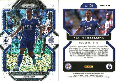 Youri Tielemans WHITE SPARKLE SP Belgium Aston Villa Leicester City Panini Prizm