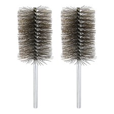 2pcs Pipe Cleaners Brush Set 2.36 Inch Stainless Steel Bristles for Tube Silver)