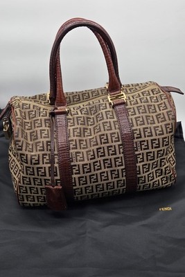 Fendi Boston Bag Vintage Fendi Tasche Monogramm Zucca Logo Retro Bowling Tasche