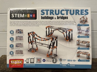 Engino Discovering STEM Structures, Buildings & Bridges Kit Brand New 