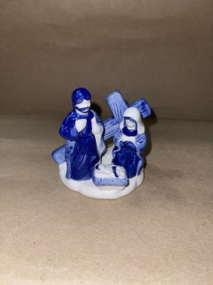 DELFT HOLLAND Blue And White Holy Family Scene Nativity