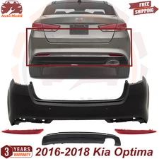 Rear Bumper Cover & Valance & Reflector For 2016-2018 Kia Optima