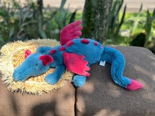 Jellycat Dexter Dragon Large Plush NWOT Soft Stuffed Toy Blue Green Dragon